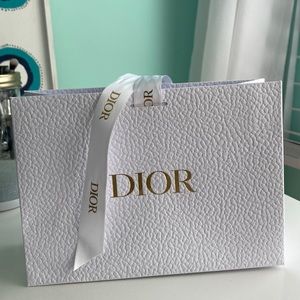 Dior gift bag with ribbon. 7.5’’ X 3’’ X 5.5’’